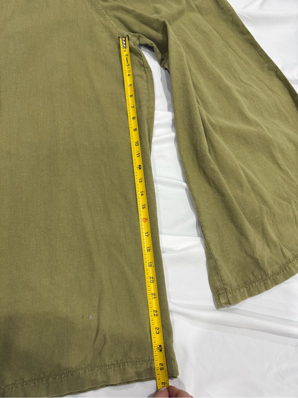 Omeksi Otantik Olive Green Wide Leg Jumpsuit One Size Boho Resort - Picture 4 of 8